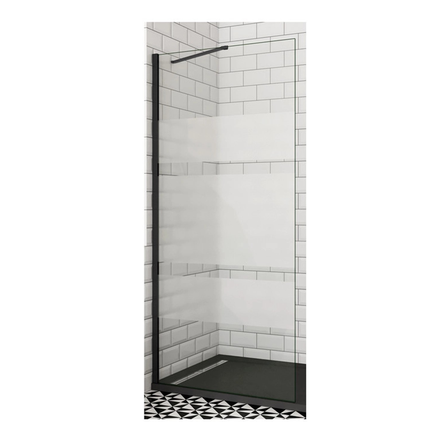 Duschparadies Walk In Dusche 90 x 190cm Duschabtrennung 6mm Nano Glas Seite günstig online kaufen