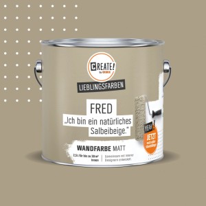 CREATE! by OBI Wandfarbe Lieblingsfarbe Fred Salbeibeige Matt 2,5 l