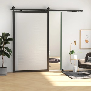 HOMCOM Schiebetür-Beschlagset 244 cm, Komplettset für platzsparende Türlösungen.