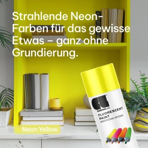 COSMOS LAC Neon Sprühlack Matt mit Hoher Deckkraft  Spraydosen DIY Lack  Sprühfarbe Acryl Spray  Neonfarben Farbspray Neongelb