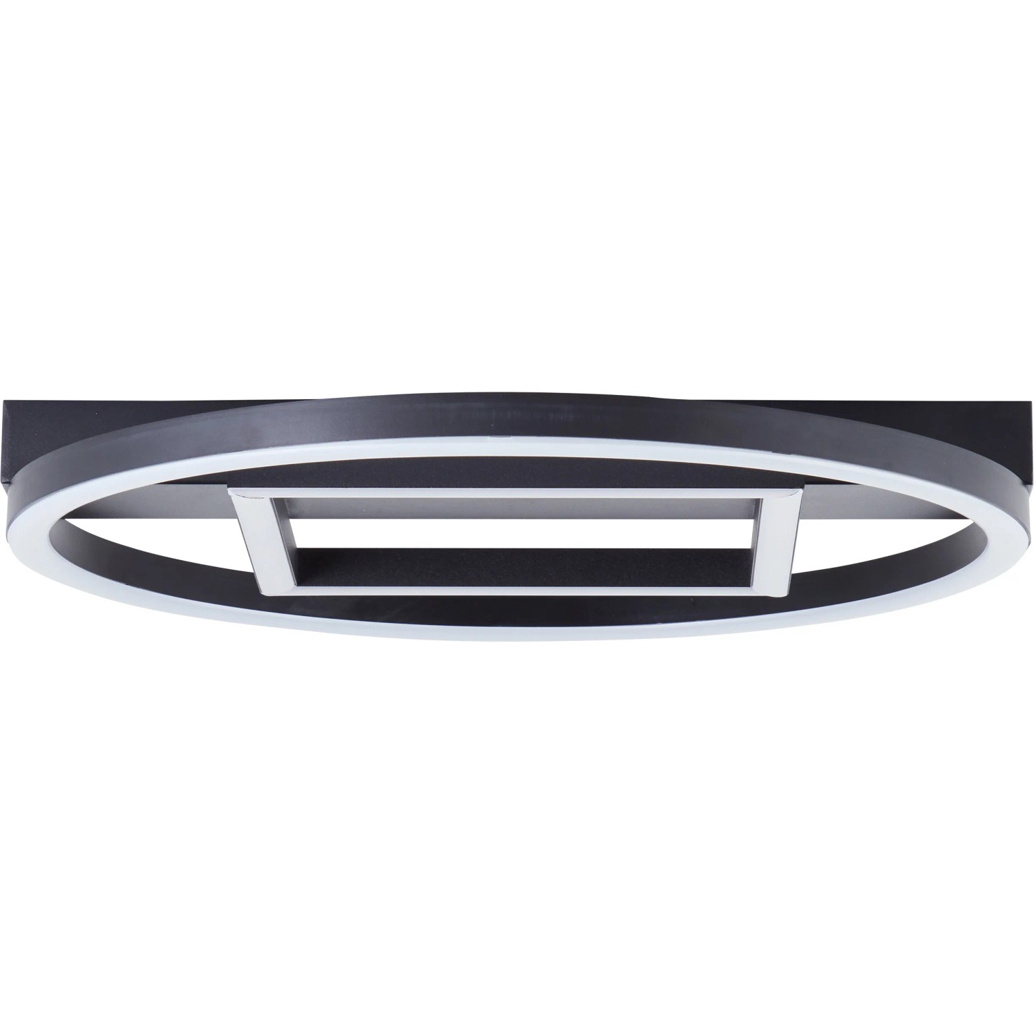 Moderne, schwarze LED-Deckenleuchte Maureen, 37 cm, 2500 Lumen für Wohnräume.