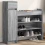 vidaXL Schuhschrank Grau Sonoma 100,5x28x100 cm Holzwerkstoff 840427_2