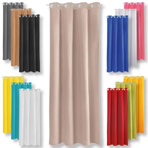 Bestlivings Dekoschal Ellen in verschiedenen Farben. Blickdichter Fenstervorhang mit Ösen, rot.