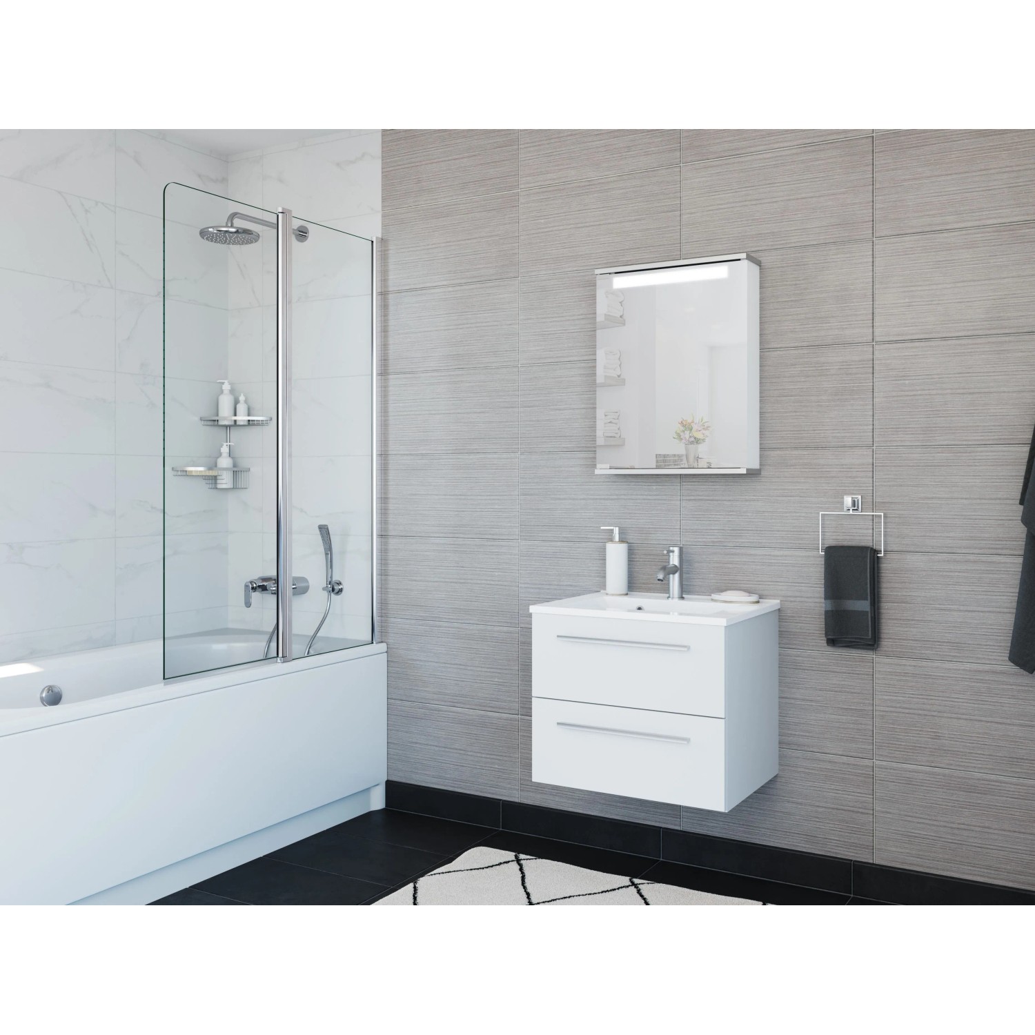 Jokey Spiegelschrank Cento 50 cm x 65 cm Alufarben_6