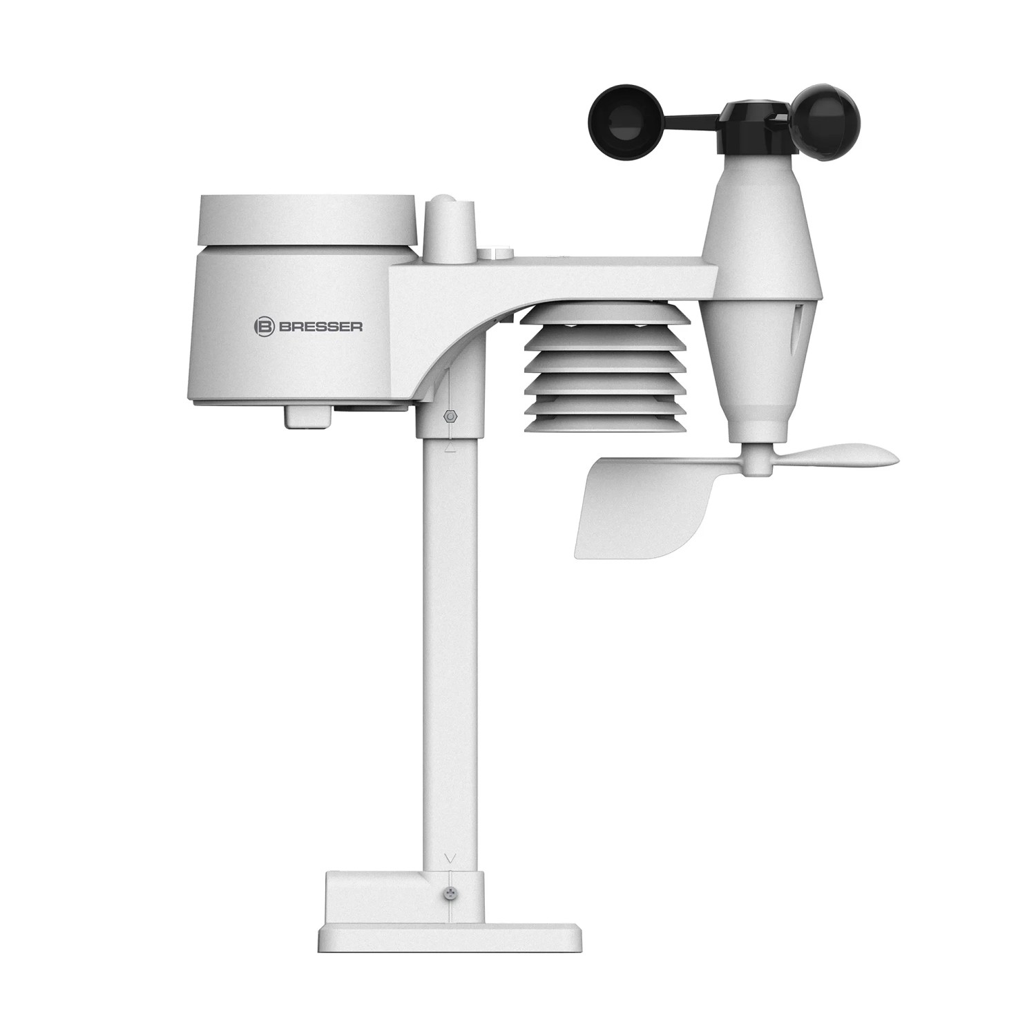 Bresser WLAN-Funk-Wetterstation TB 7-in-1, Außensensor in Weiß, zur Messung von Wetterdaten.