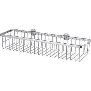 Tesa Aluxx Duschkorb, 45 cm, verchromtes Aluminium, zur Wandmontage im Bad.