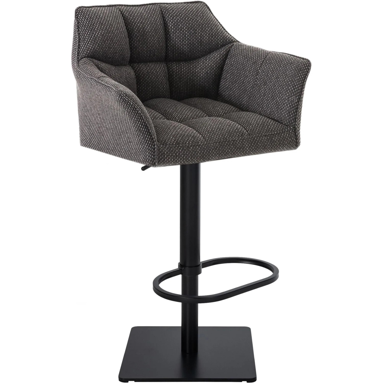 CLP Barhocker Damaso Stoffbezug Titangrau/Schwarz