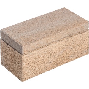 Diephaus Abdeckplatte Patea Eco Sandstein, 45x22,5x5 cm, für Mauersysteme.