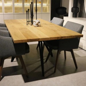 Holz4home Tischplatte aus Eiche, 160x80 cm, ohne Baumkante. Esstischplatte aus Massivholz.