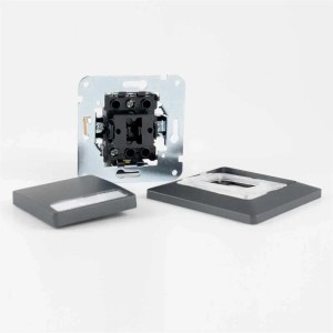 ChiliTec MILOS Klingel Taster Anthrazit mit Rahmen UP