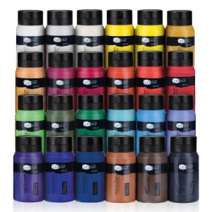 Artina Crylic Acrylfarben Set, 24 Farben à 500ml für Künstler und Hobby-Maler.