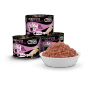 Lucky Lou Katzen-Nassfutter Pute, 200g Dosen und Schale mit Futter.