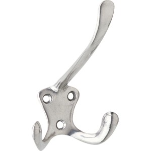 Glänzender Chrom Wandhaken 1131 aus Metall für die einfache Wandmontage.