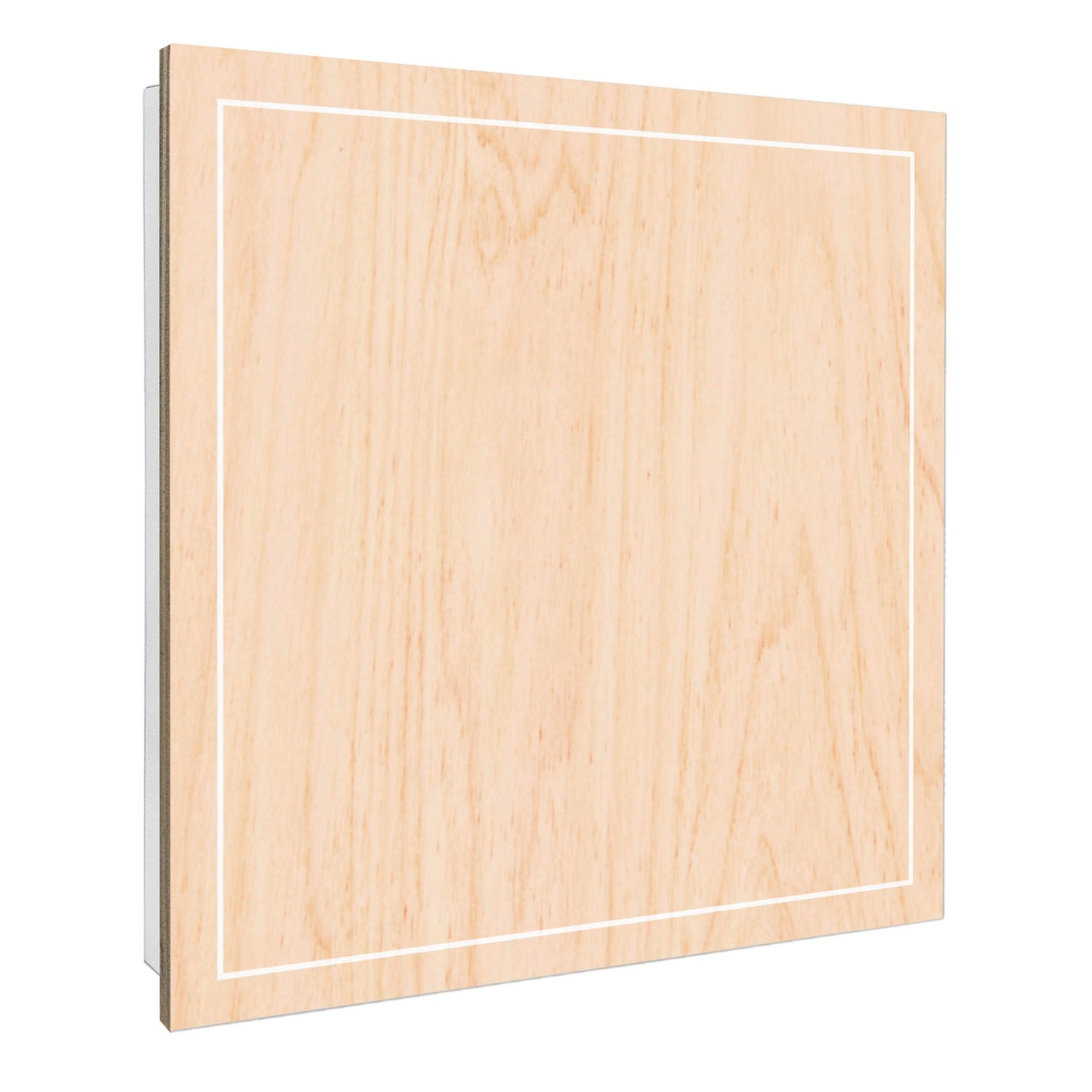 Banjado Schlüsselkasten mit Holzfront 30x30cm Weiß Scharnier Links 50 Haken günstig online kaufen