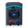 Graue Gre Miniwärmepumpe für Pools bis 30 m³ mit Lüfter und Anschlüssen.