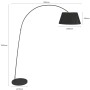 Lindby Stehlampe Bogenleuchte Esti 9624456 Modern in Schwarz aus Textil 1-flammig E27 Wohnzimmerleuchte_7