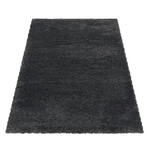 Grauer Ayyildiz Hochflorteppich Fluffy 3500, 240x340 cm. Shaggy Teppich für Wohnräume.