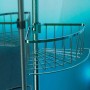 Eisl Teleskop Duschablage Ecke mit 4 verchromten Duschkörben aus Edelstahl.