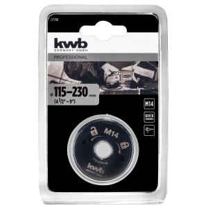 kwb Schnellspannmutter M14 für Winkelschleifer, zum schnellen Wechsel von Zubehör.