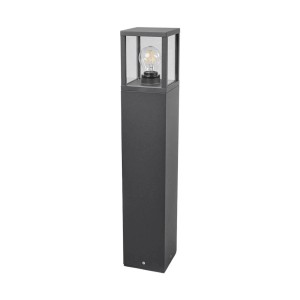 Moderne, schwarze Lucande Außenleuchte Klemens aus Aluminium mit E27 Fassung.