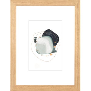 Holz-Bilderrahmen Eiche, 18x24 cm, mit modernem Bild. Ideal zum Aufhängen oder Aufstellen.
