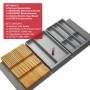 SOTECH ORGA-BOX Vario SET 1 Silbergrau für 120er Schublade Mehrzweckeinsatz Messerhalter Besteckeinsatz Antirutschmatte Orga-Weave_5