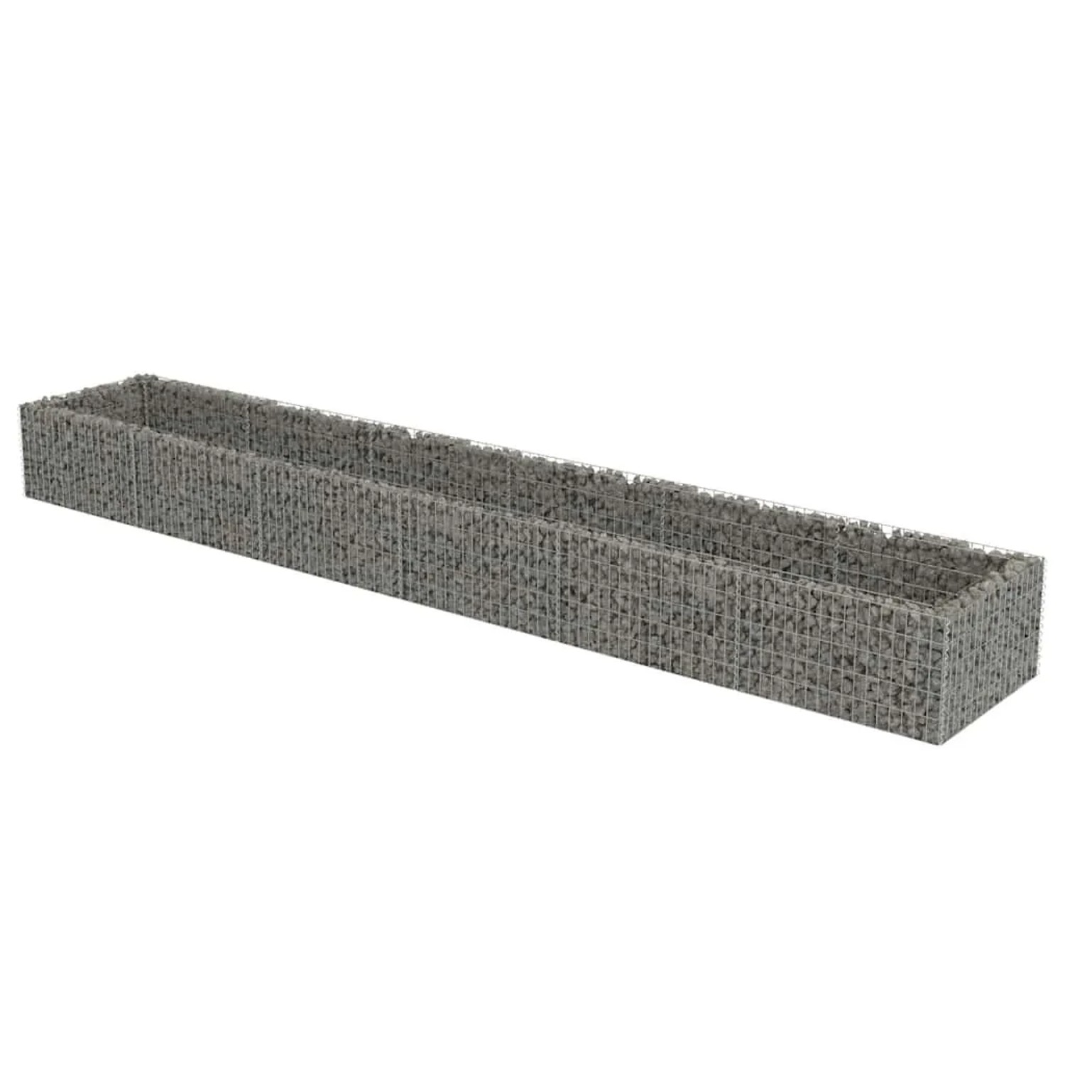 DELUKE Gabionen Hochbeet ROON Aus Stahl 540x90x50cm Steinkorb Gabionengitter Ziergabione Steingabione