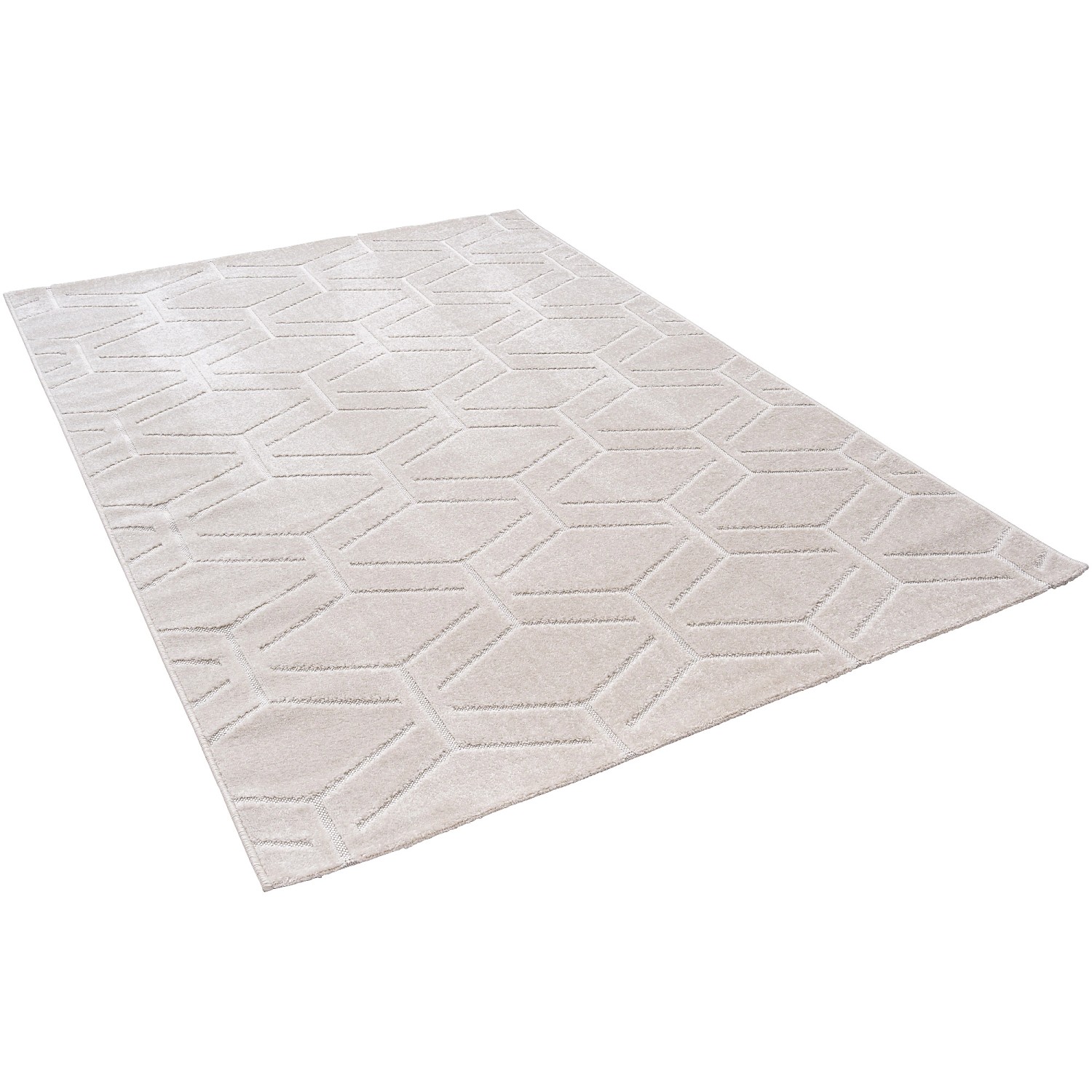 Pergamon In & Outdoor Teppich Flachgewebe Classy Creme Rauten 120x170cm günstig online kaufen
