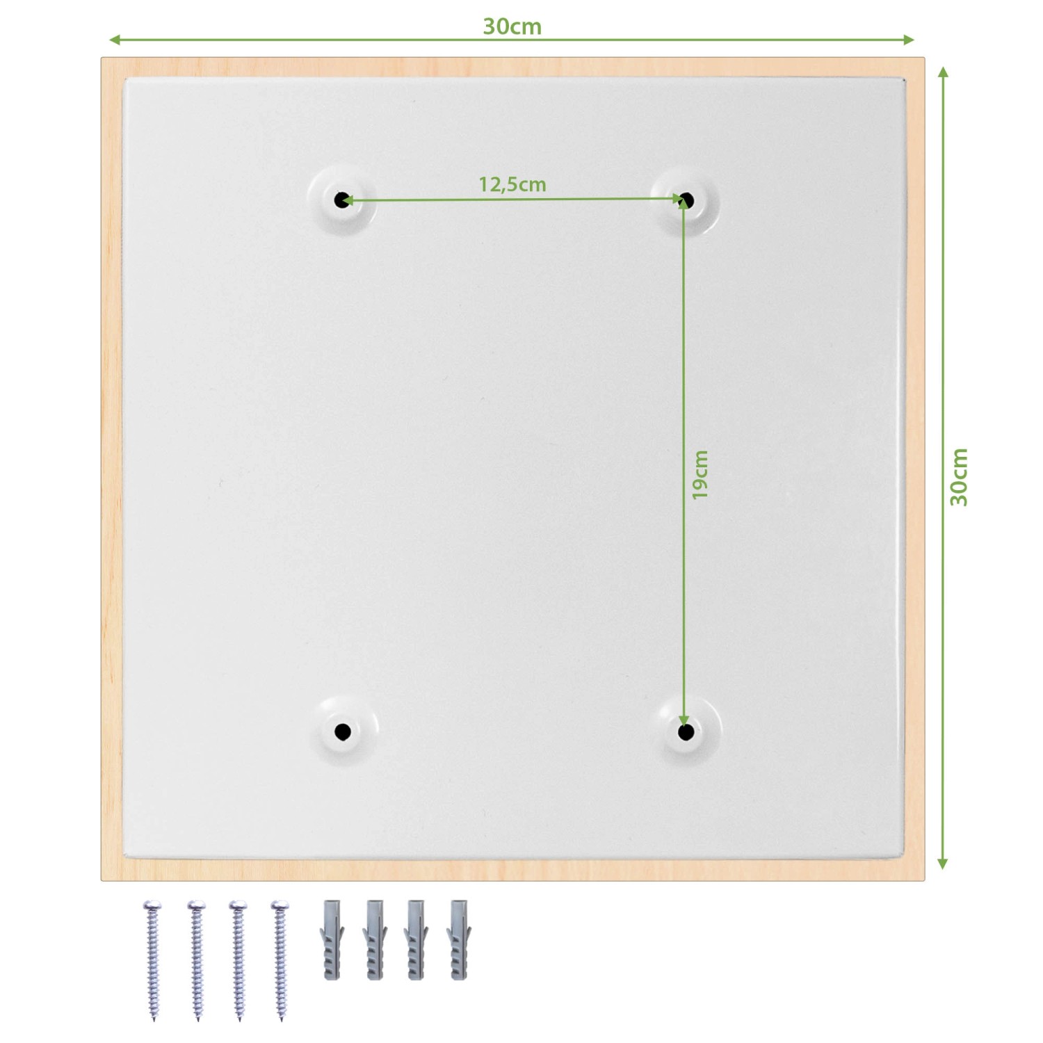 Banjado Schlüsselbox Holz 30x30cm - Schlüsselaufbewahrung Mit Blume Des Lebens