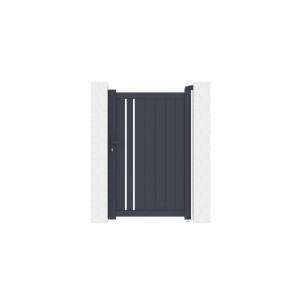 Casanoov Gartentür Giona, 160 cm hoch, aus Aluminium in Grau. Modernes Design.