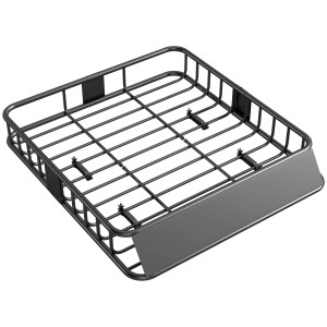 Schwarzer HOMCOM Dachträger aus Stahl, 110,5x99,5x18,5 cm, für Fahrradträger-Zubehör.