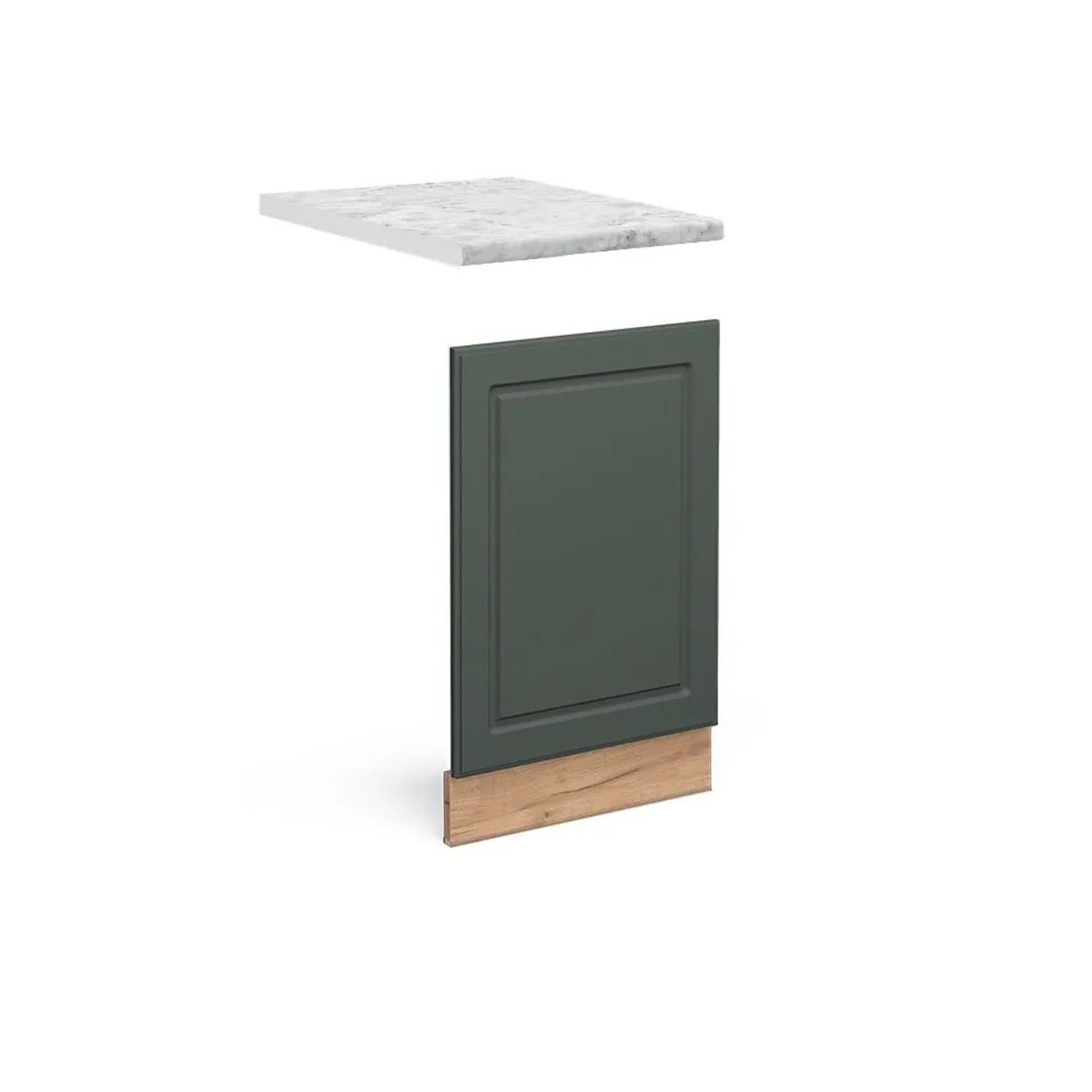 Vicco Frontblende Fame-Line Grün-Gold Landhaus Goldkraft Eiche 45 cm AP Marmor
