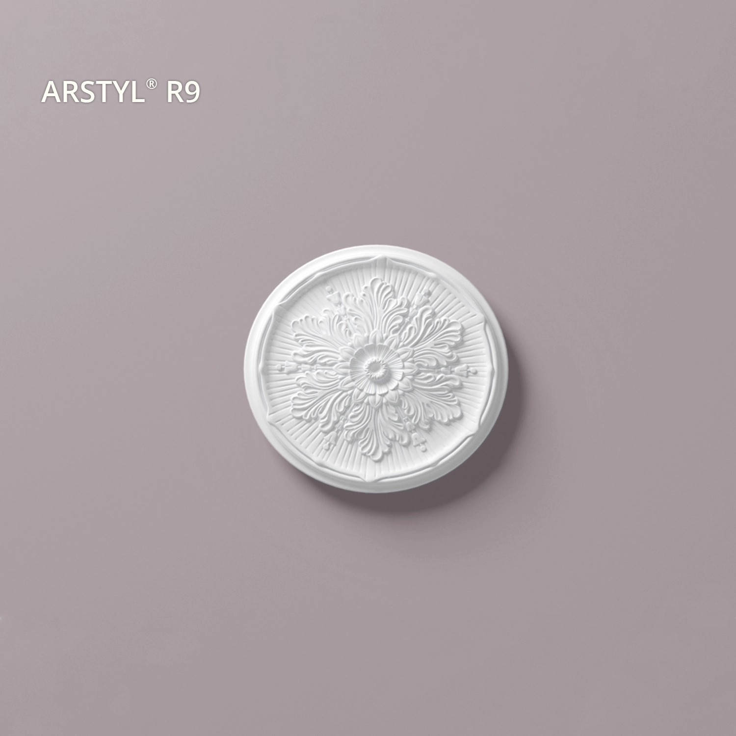 NOEL & MARQUET NMC R9 ARSTYL Rosette Zierelement 53 cm 53 cm x 4 cm Weiß günstig online kaufen