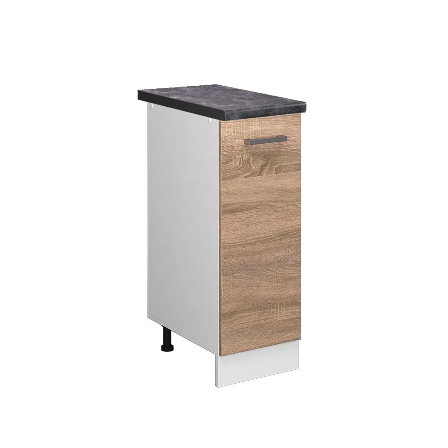 Vicco Apothekerschrank R-Line Medizinschrank für die Küche Sonoma Weiß 30 cm AP Anthrazit