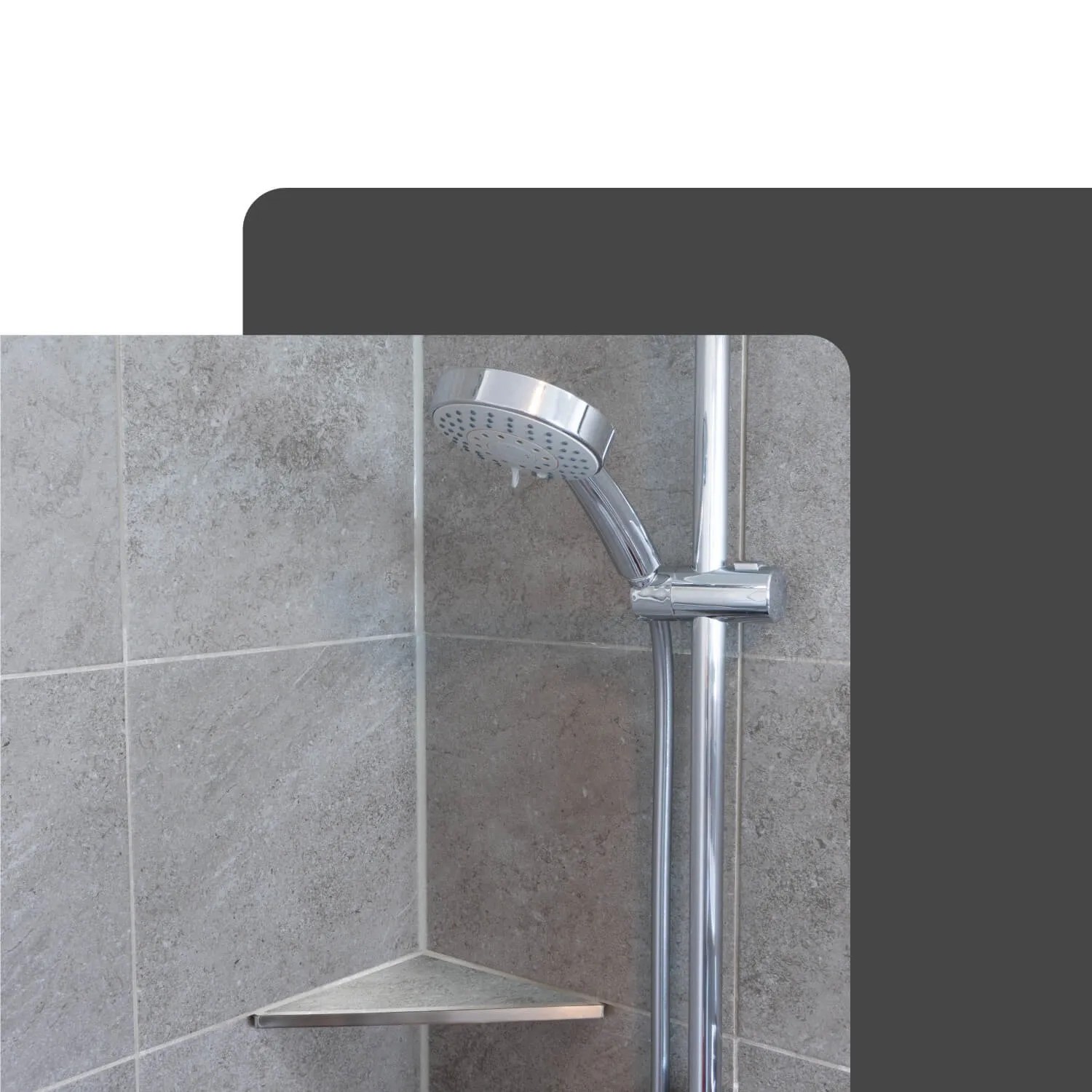 Dalsys Duschablage befliesbar, Edelstahl silber, ohne Bohren im Duschbereich.