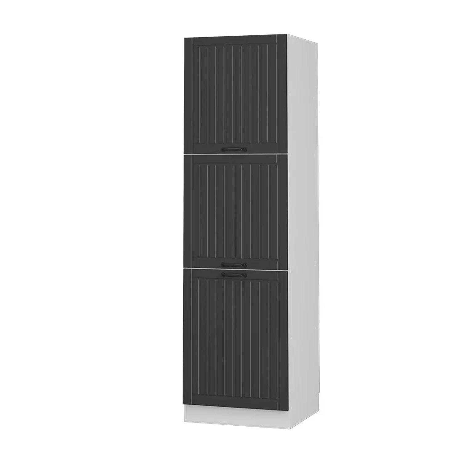 Vicco Vorratsschrank Fame-Line Dunkelgrau/Weiß 60 x 207