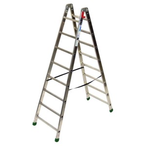 Facal Professional Stehleiter S600 mit 8 Sprossen, Aluminium Leiter für Profis.