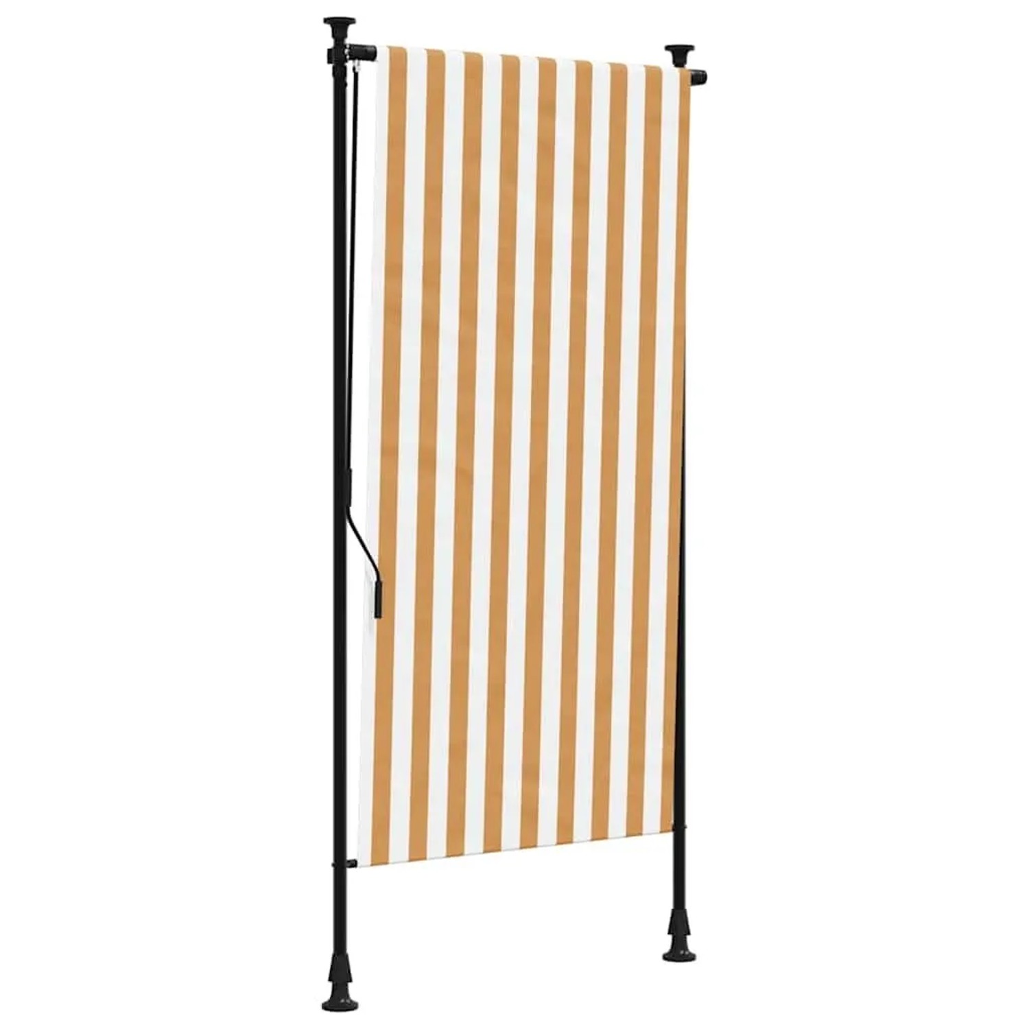 vidaXL Außenrollo Orange und Weiß 120x270 cm Stoff und Stahl 368769