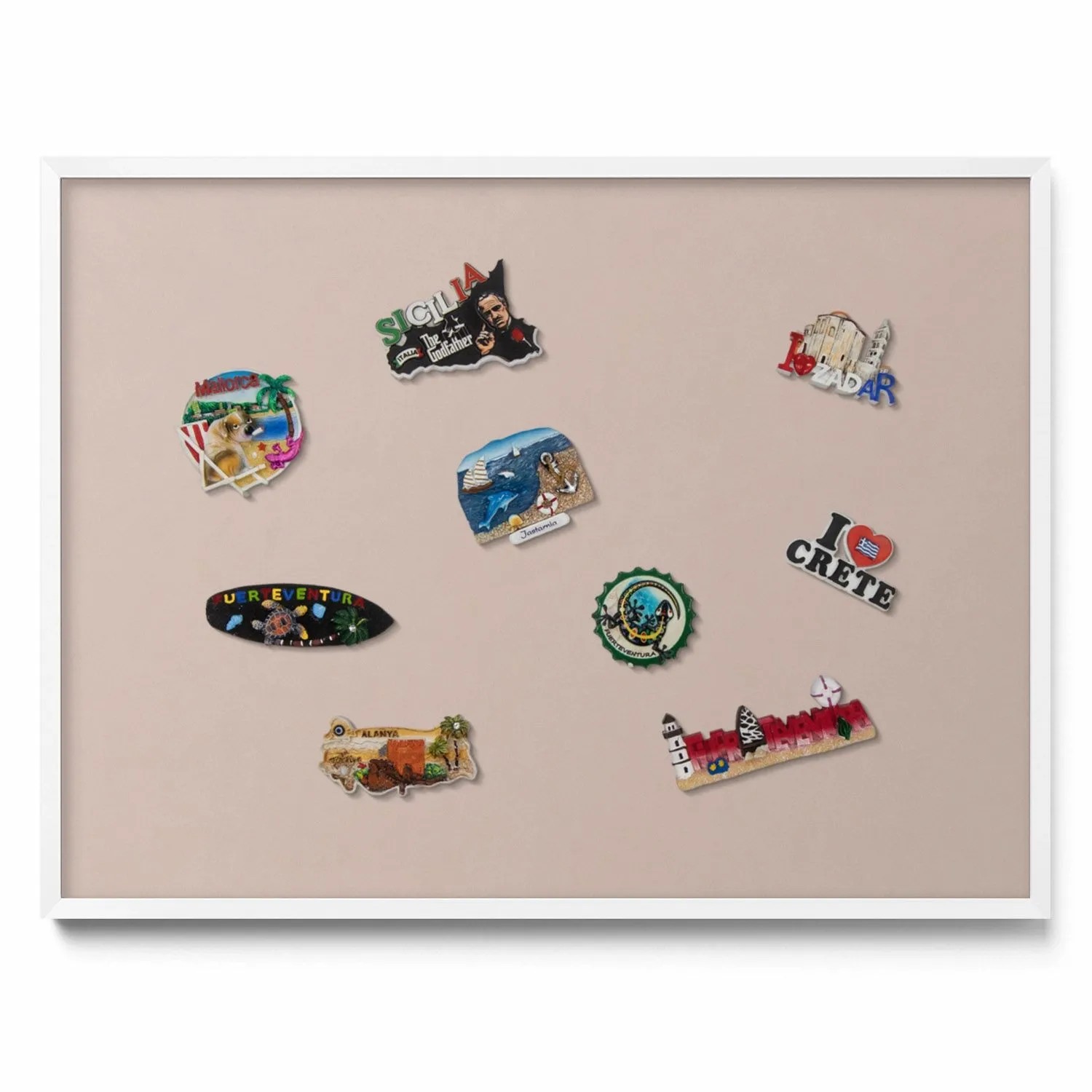 Tulup Magnettafel Wand-Magnettafel für Reisesouvenirs Farbpuder Rosa Beige günstig online kaufen