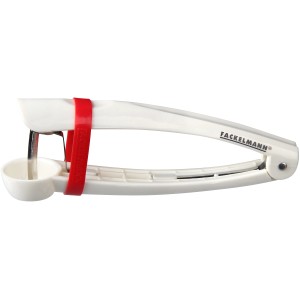 Fackelmann Kirschenentkerner Arcadalina, Küchenhelfer mit rotem Band zum Verschließen.