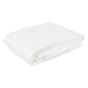 Weiße ECD Germany Gewächshaus Ersatzabdeckung 300x200x200 cm, gefaltet.