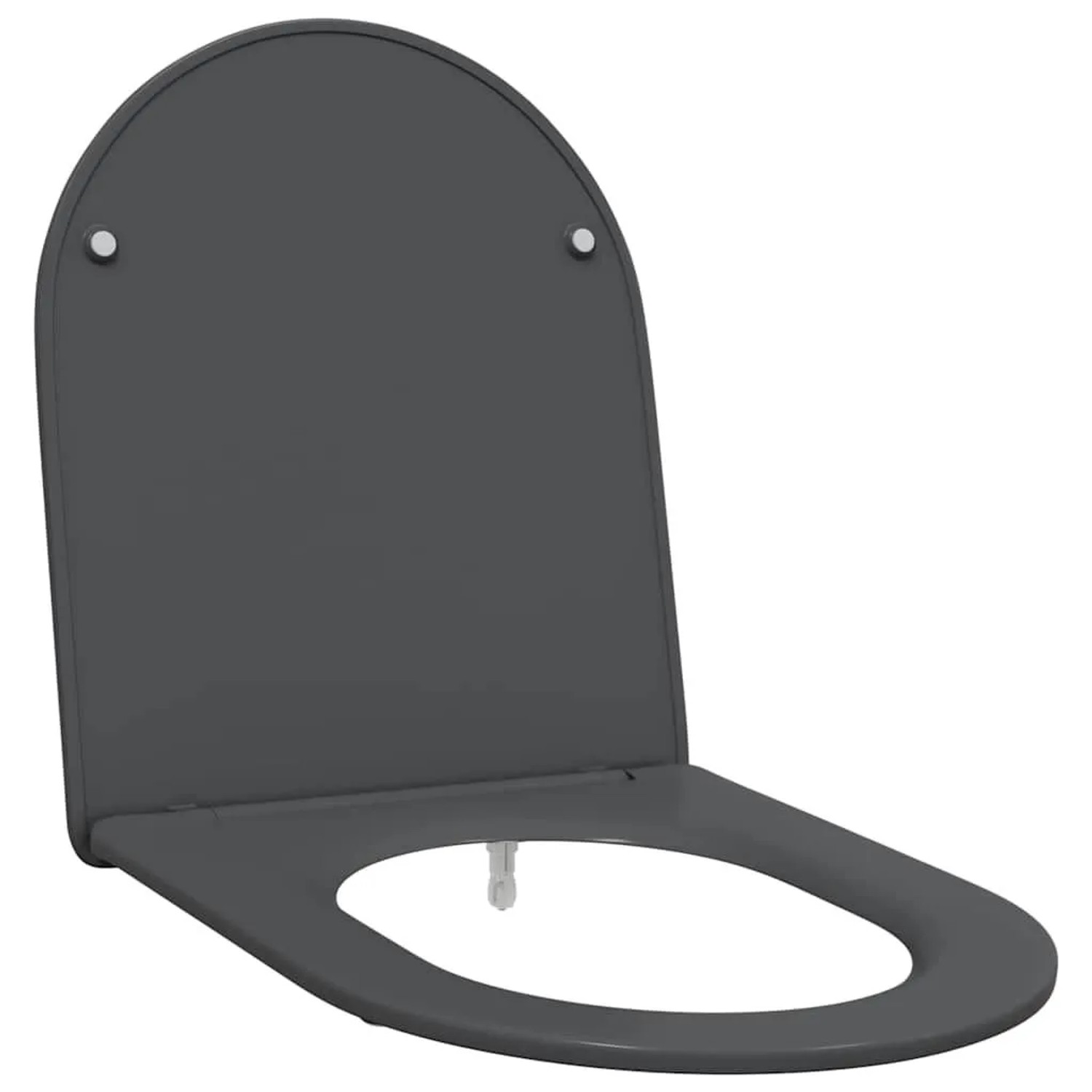 vidaXL Toilettensitz Anthrazit 47 x 36 x 3,4 cm Duroplast 42002366