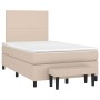 Boxspringbett 120x190 cm in Cappuccino-Braun mit Matratze und Bank.
