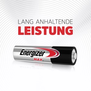 Energizer Max AA Mignon Batterie, 4er-Pack. Alkaline Batterie für Geräte mit hohem Energiebedarf.