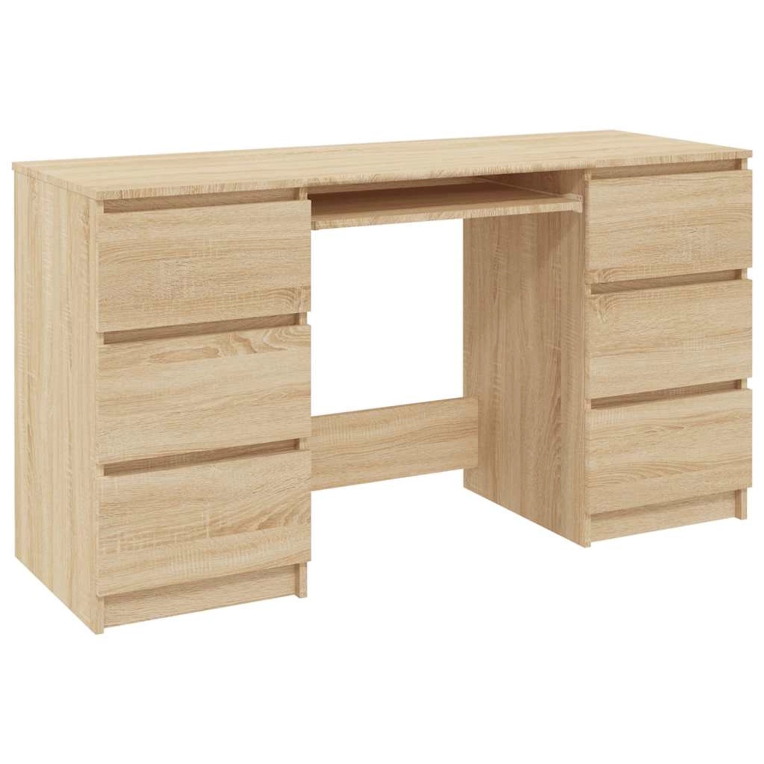 vidaXL Schreibtisch Sonoma-Eiche 140x50x77 cm Holzwerkstoff 800813 günstig online kaufen