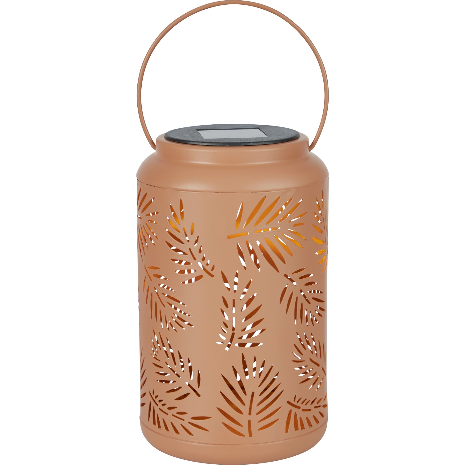 Solar-LED-Laterne Blätter Ø 12 cm x 20 cm Terrakotta