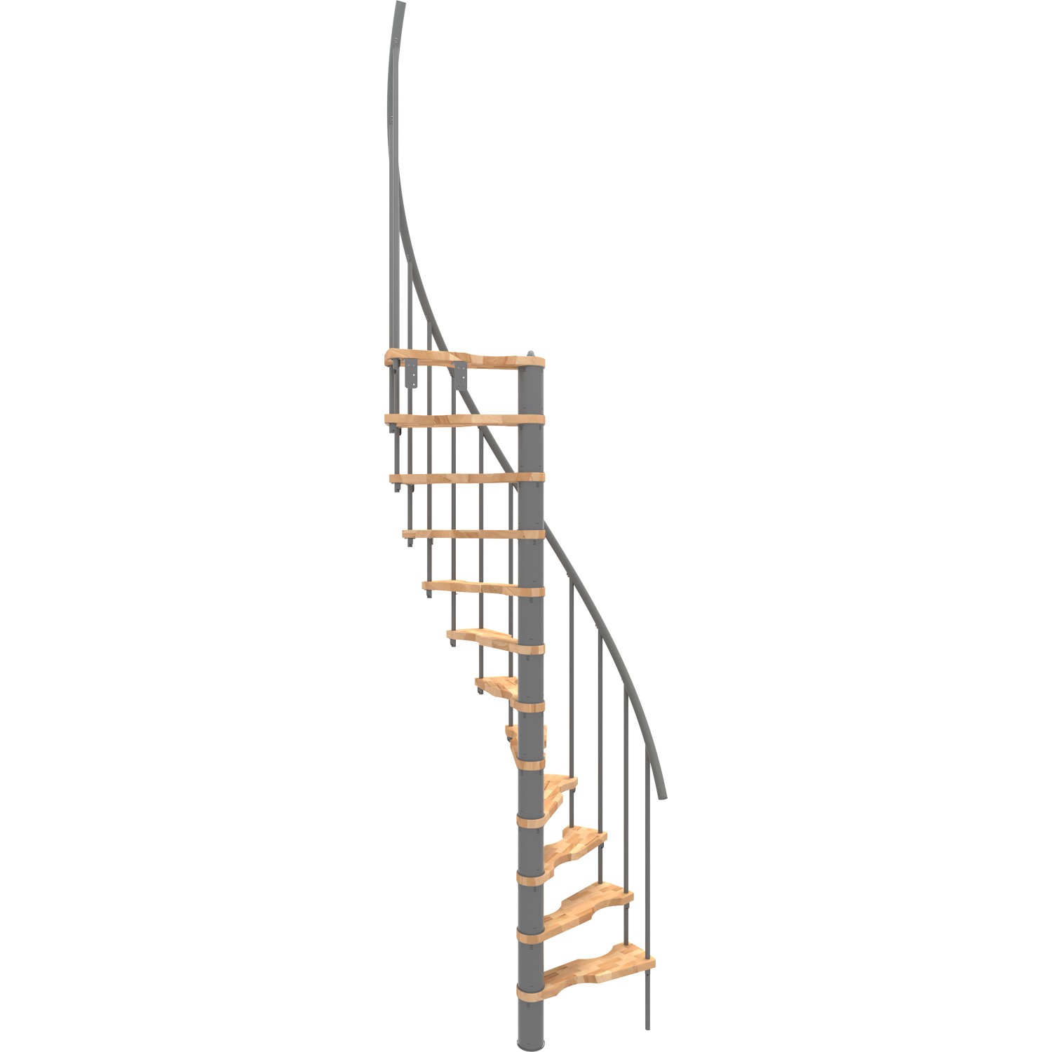 Minka Spindeltreppe Suono Smart Buche Grau 120x68 cm Geschoßhöhe bis 305,5 günstig online kaufen