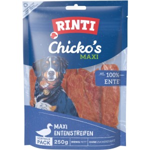 Rinti Chicko Maxi Entenstripes, getrocknete Hunde-Natursnacks mit 100% Ente.