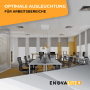 Büro mit ENOVALITE LED-Panels 120x30 cm für optimale, flimmerfreie Ausleuchtung.