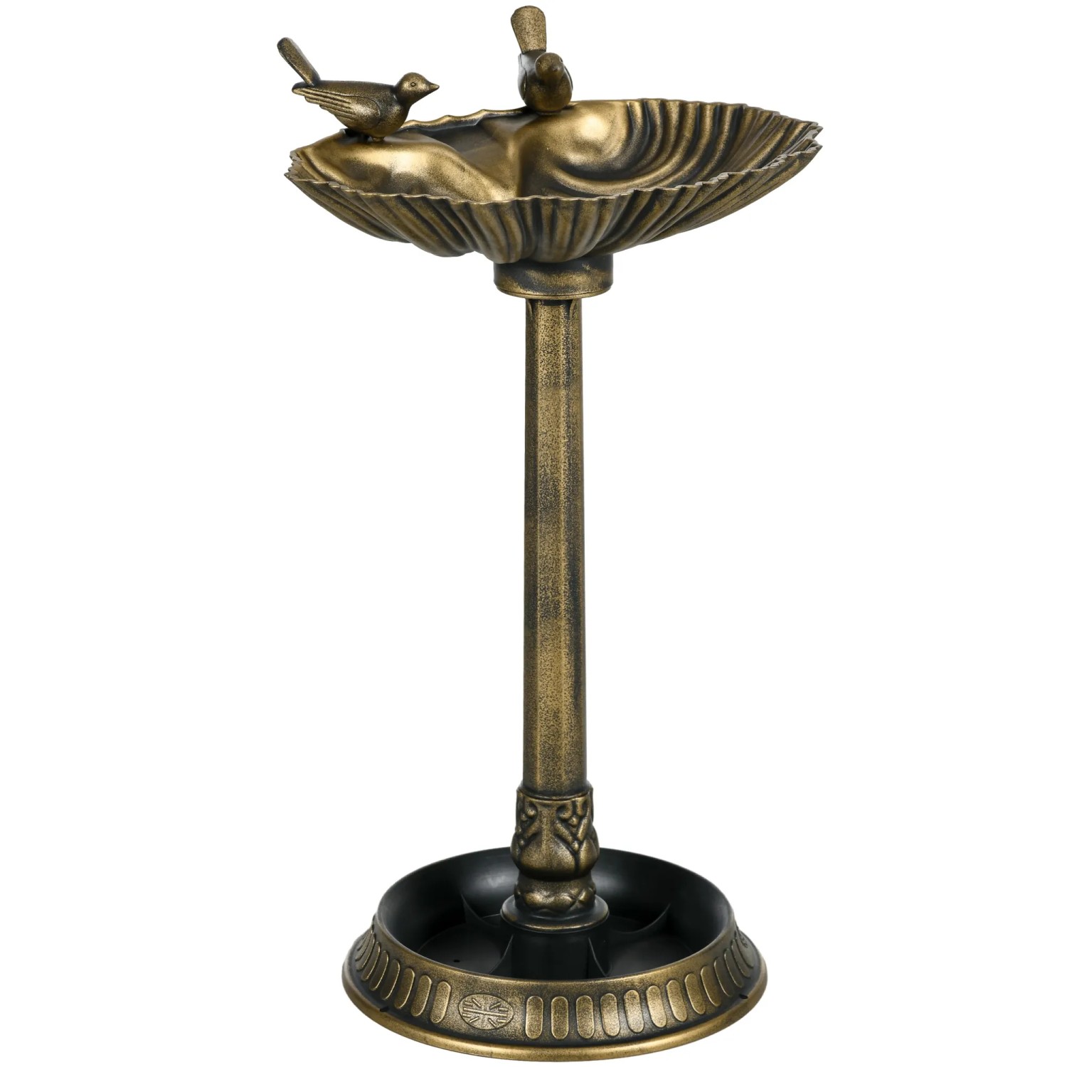 Outsunny Vogeltränke Winterfest Kunststoff Bronze 49,5L x 38B x 81H cm